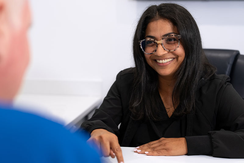 listening to dental patient